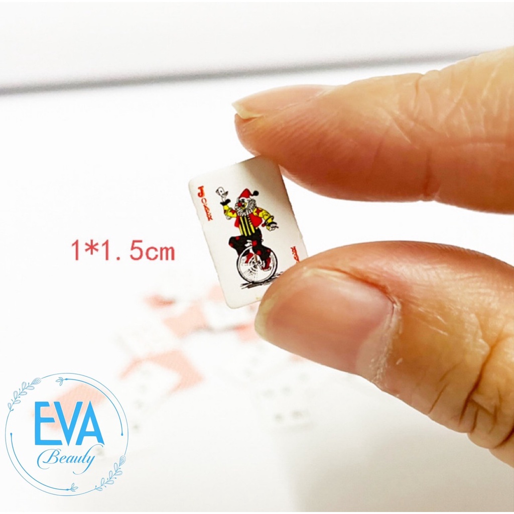 Set 2 Bộ Bài Tây Poker Super Mini Tí Hon 52 Lá Độc Đáo SP4834