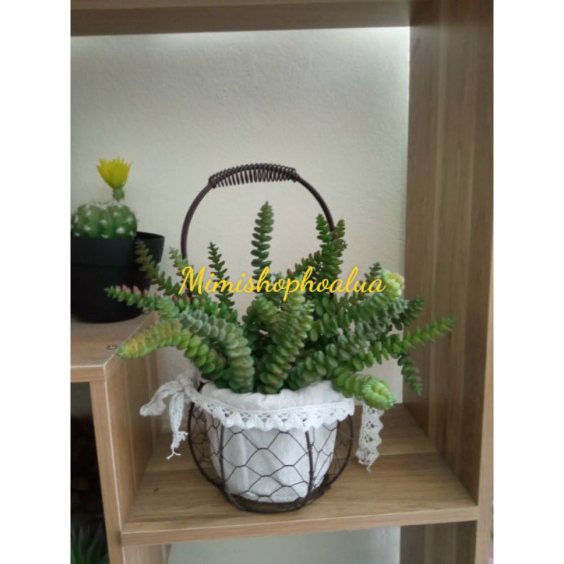 Sen đá giả cành dài 6 nhánh - 12 nhánh - trang trí nhà cửa