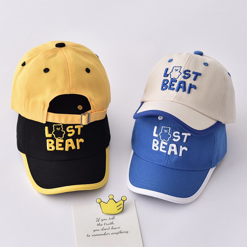 Mũ nón lưỡi trai thêu chữ LAST BEAR cho bé 1-3 tuổi