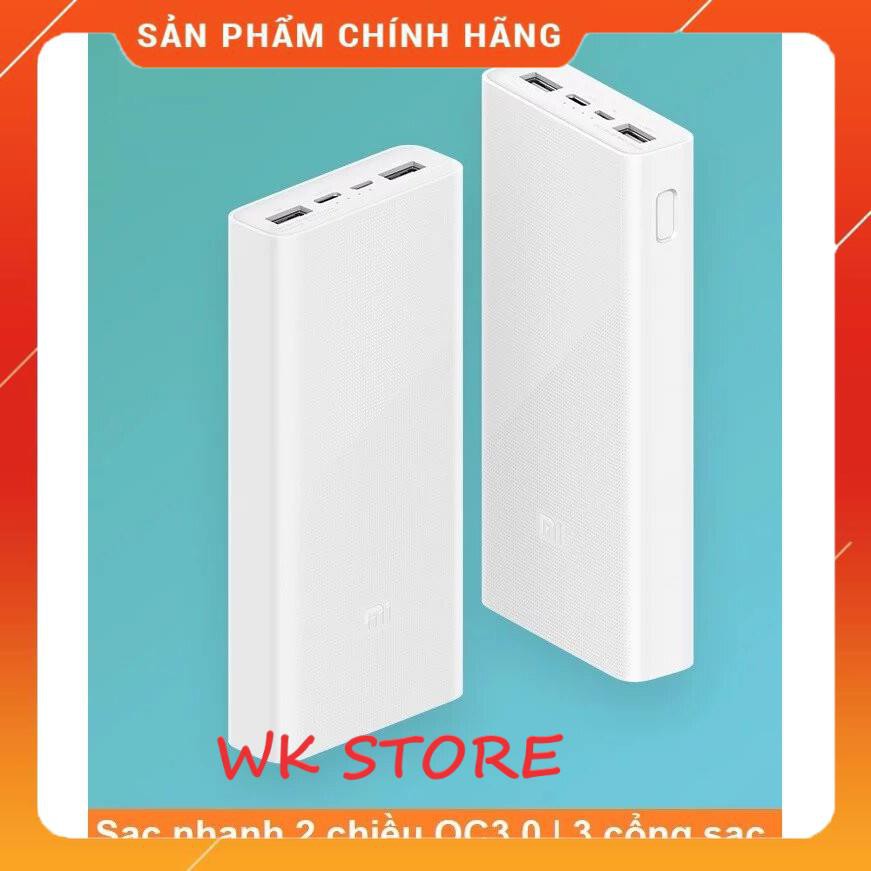 Sạc dự phòng Xiaomi gen 3 20.000 mAh hàng chính hãng,BH 1 năm