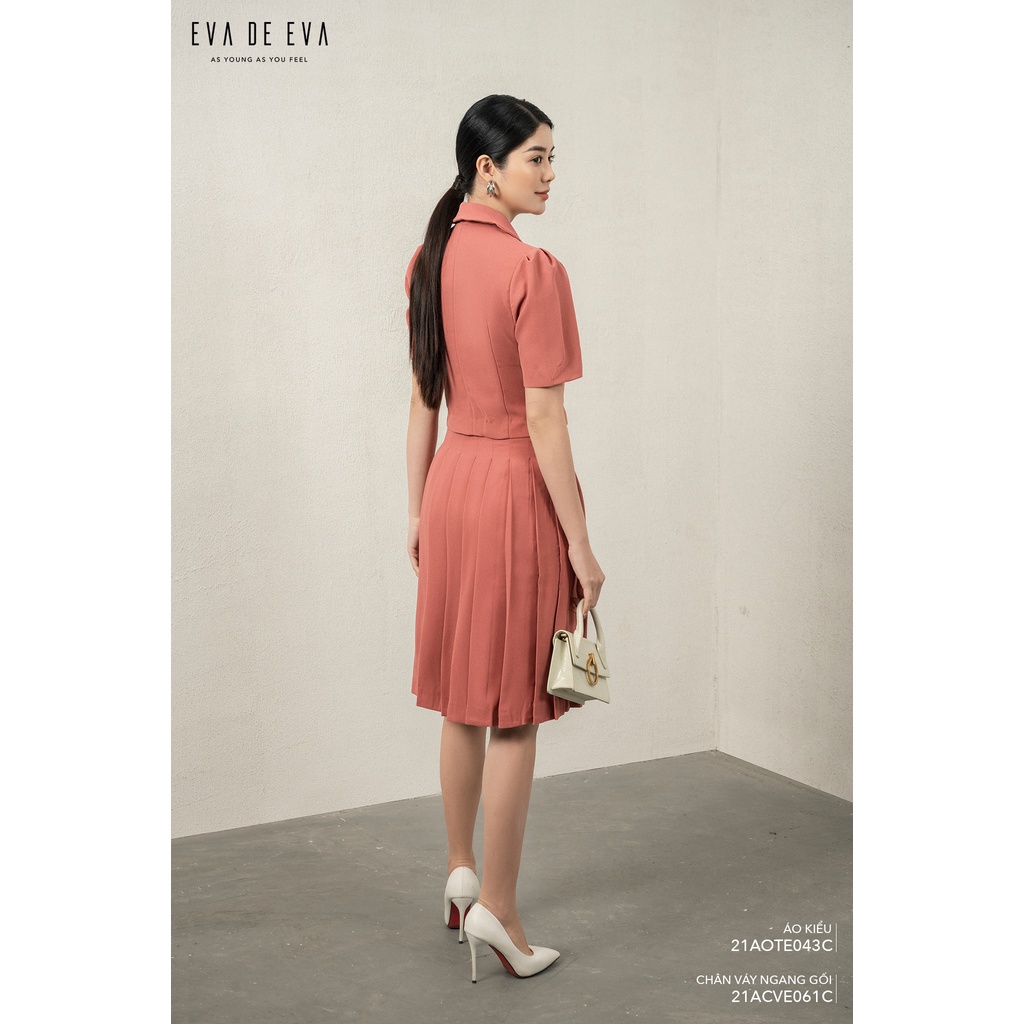 Áo blazer nữ tay ngắn dáng ngắn Eva de Eva 21AOTE043C