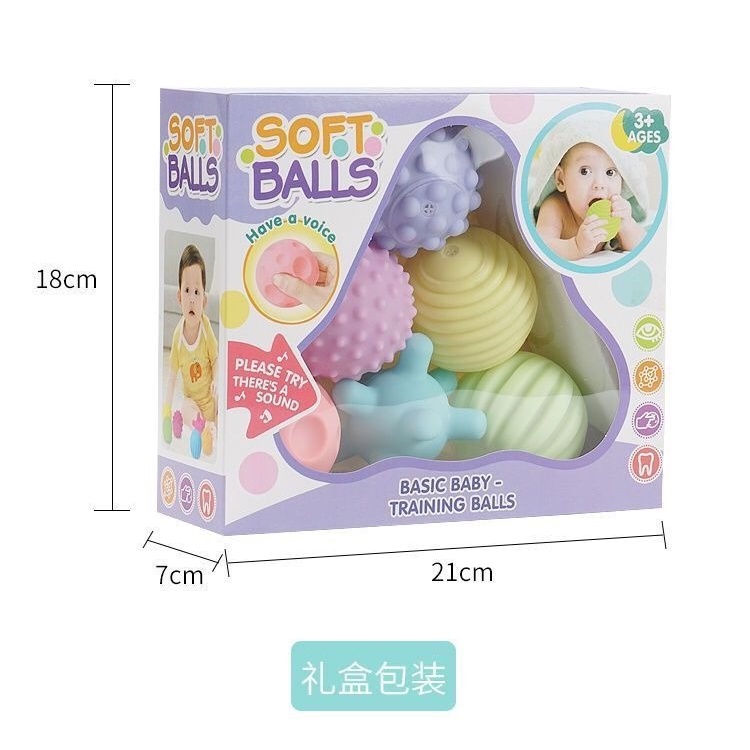 Bóng Cao Su Mềm Cho Bé Sơ Sinh 0-6 - 12 Tháng Tuổi Chơi Khi Tắm