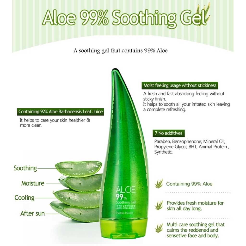 HOLIKA HOLIKA Gel Dưỡng Da Tinh Chất Lô Hội 99% Dung Tích 250ml