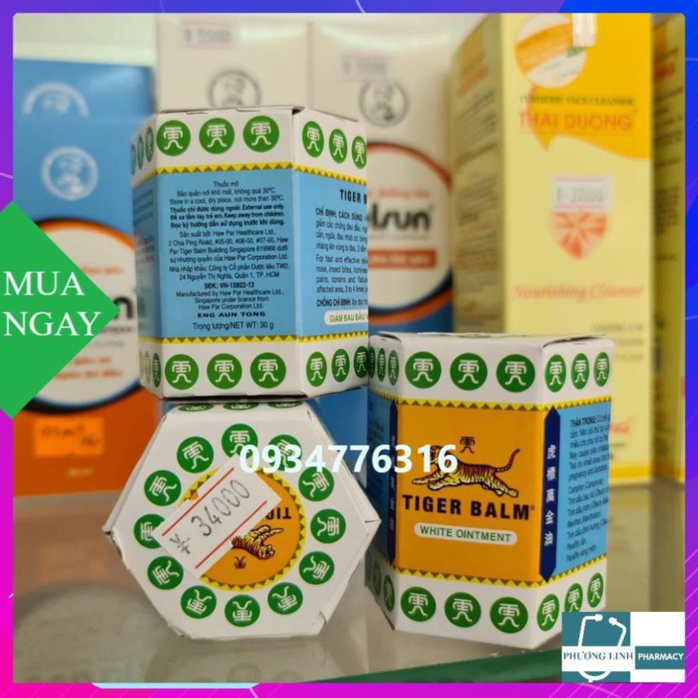 Dầu cù là con cọp Tiger Balm( Đỏ-Trắng) Giảm Đau đầu, thấp khớp, ngạt mũi-30g *