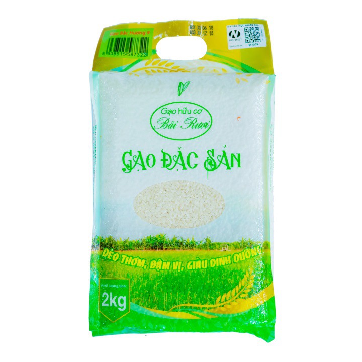 COMBO 3 GÓI GẠO HỮU CƠ BÃI RƯƠI 2KG