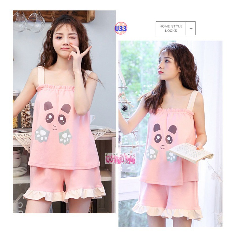 Bộ Ngủ 2 dây dễ thương (thun cotton) U3 | BigBuy360 - bigbuy360.vn