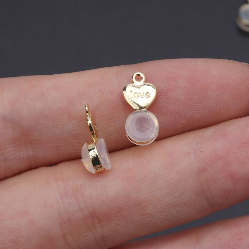 Bộ 10 Cái Khuyên Tai Hình Trái Tim DIY