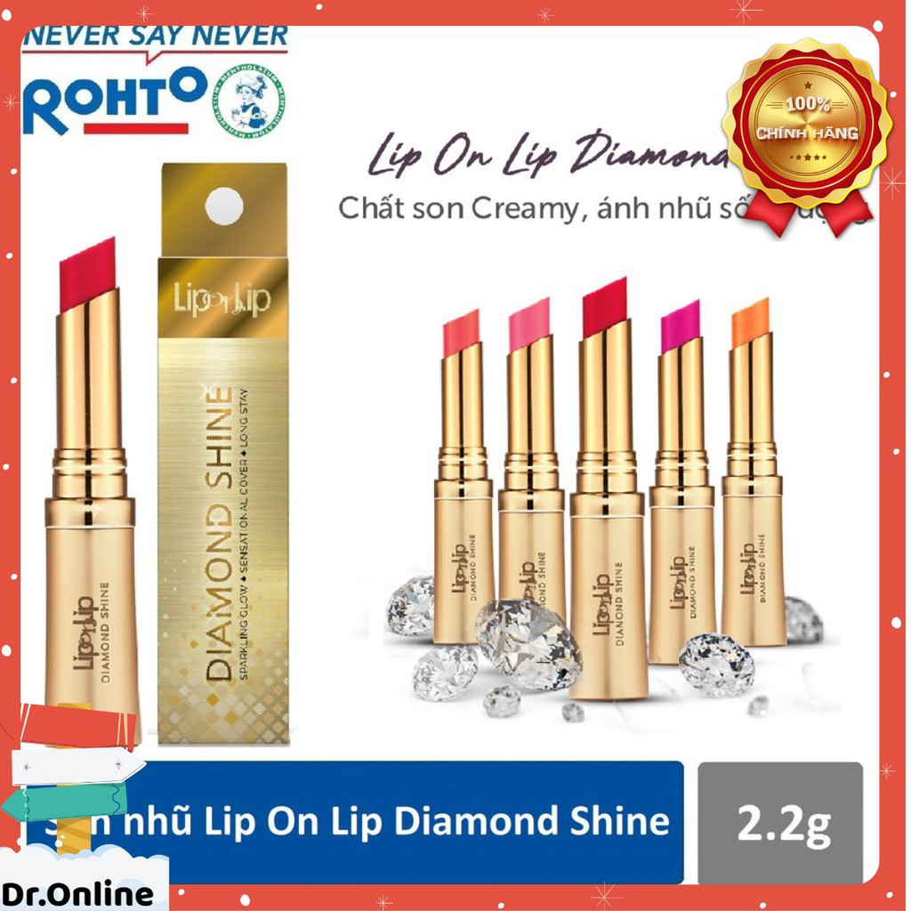 Son Lip On Lip Diamond Shine màu đỏ mận