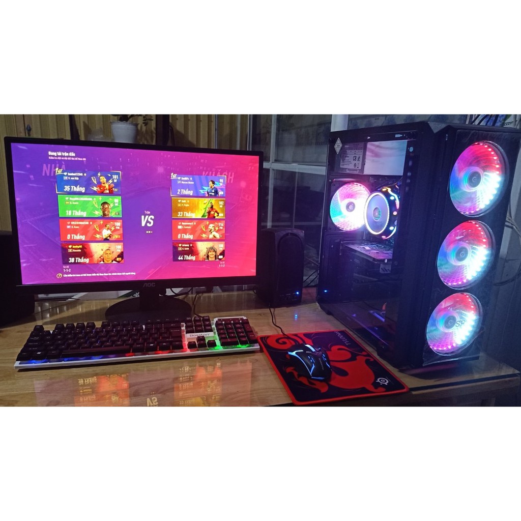 Bô máy căng tất cả các game online hiện nay i3 4160 / Ram 8G / VGA GTX 1050 2G DR5 / SSD 120G + HDD 250G / MÀN HÌNH 24in | BigBuy360 - bigbuy360.vn