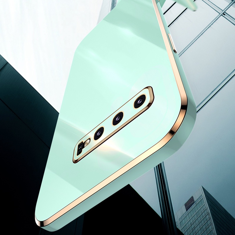 Ốp điện thoại Koosuk silicon mềm mượt mạ viền dáng vuông bảo vệ camera cho Samsung Galaxy S10 Plus
