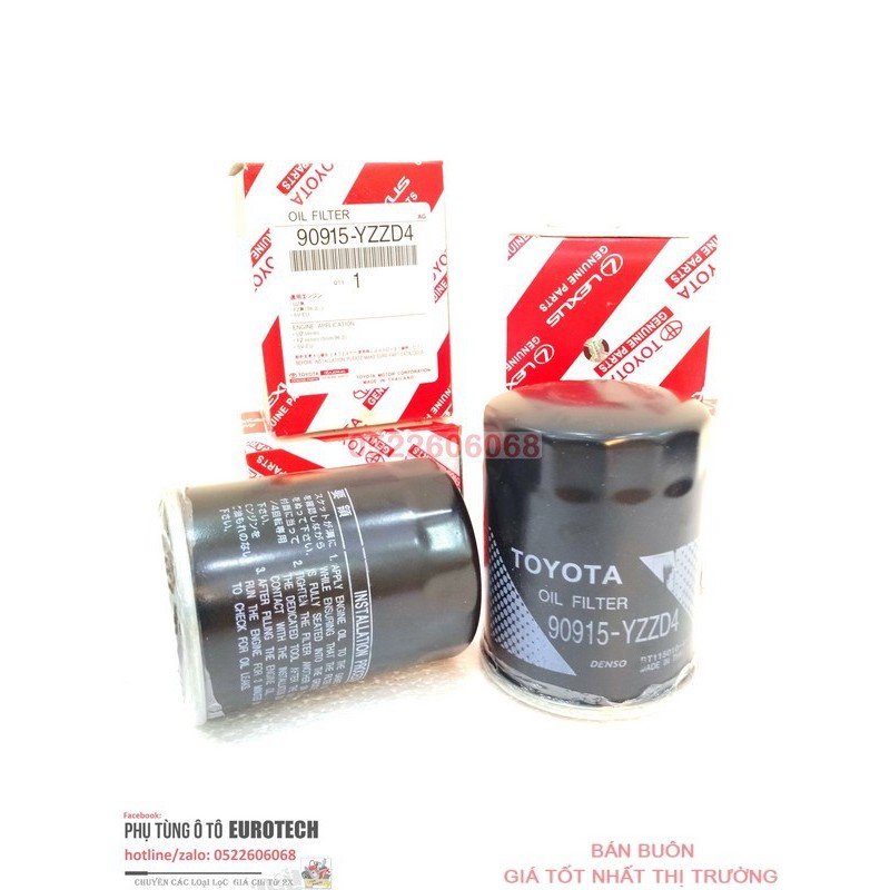 🌺 Lọc nhớt (lọc dầu ) 🍁 🌫 Toyota Innova, Fortuner, Hilux ( Mã 90915-YZZD4 )