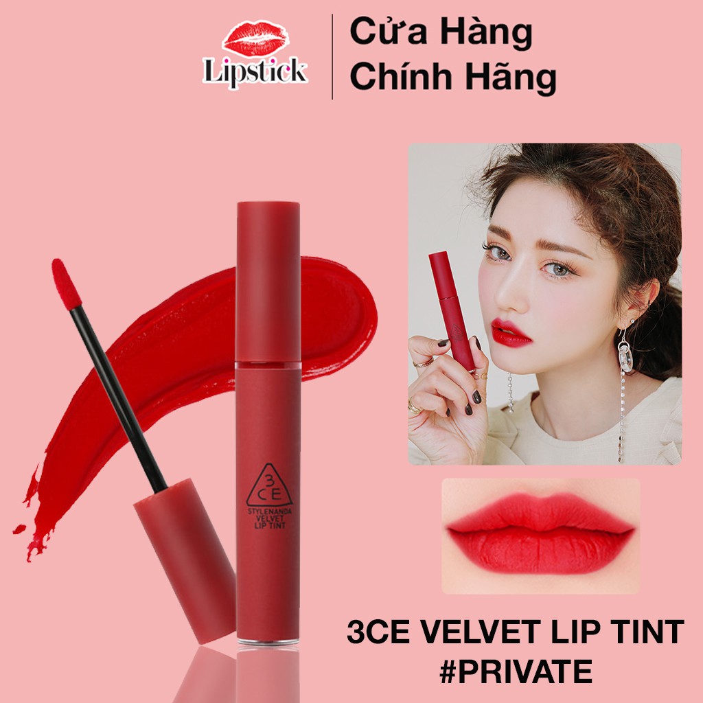 Son kem lì 3ce Velvet Lip Tint ,son kem mẫu mới 2021