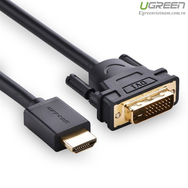 Cáp HDMI to DVI (24+1) dài 8m Ugreen UG-10164 cao cấp-hàng chính hãng
