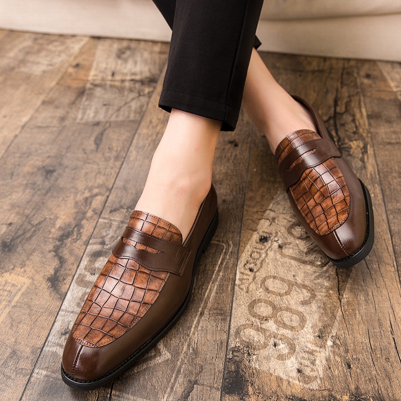 Giày Da oxford Không Dây Cột Dây Có size Lớn 45 46 47 48 Dành Cho Nam Giới