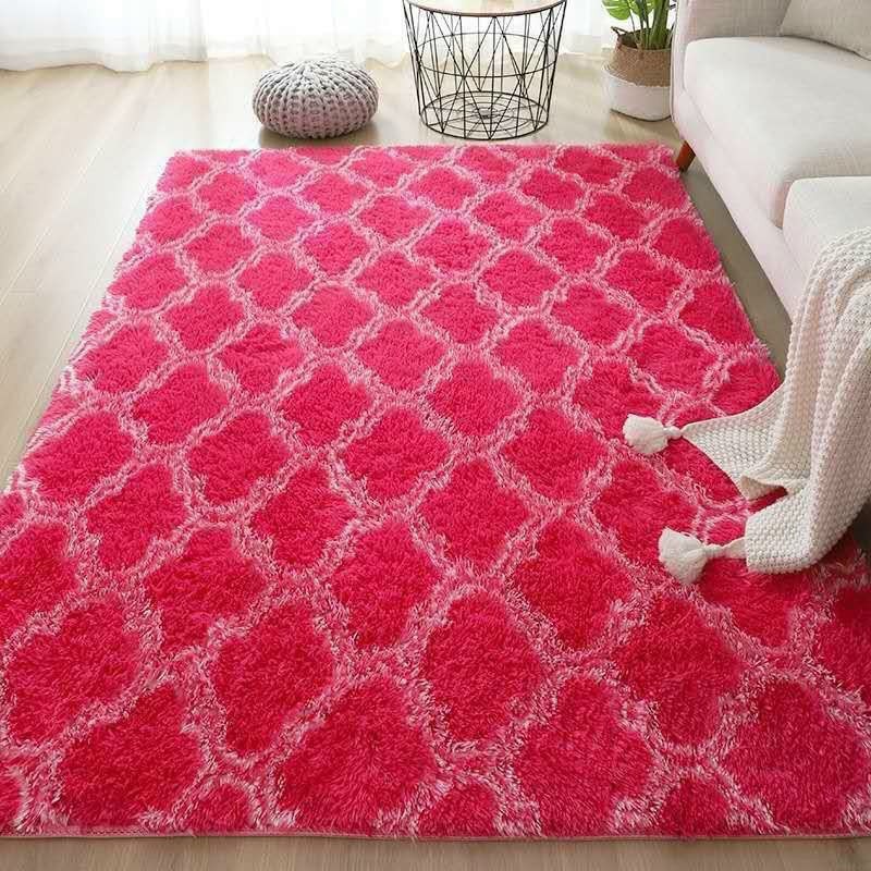 Thảm lông cao cấp hàng nhập khẩu loại 1, lông mềm mượt trải phòng khách, decor phòng, kích thước 1m6*2m