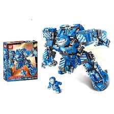 Lego Lắp Ráp Xếp Hình Marvel Mô Hình Robot Hulkbuster Iron Man Xanh MK38 602 Khối LY76020 - Đồ Chơi Trẻ Em