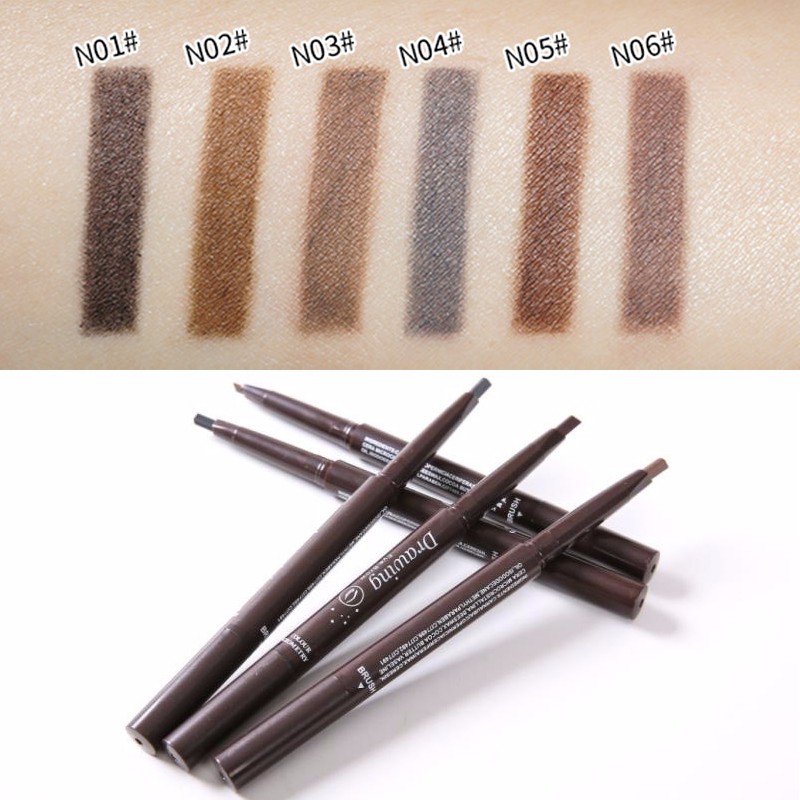 [Hàng mới về] Bút kẻ mày 2 trong 1 lâu trôi có đầu cọ chuốt | BigBuy360 - bigbuy360.vn