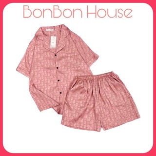 Bộ pijama lụa gấm, áo cộc quần đùi cao cấp