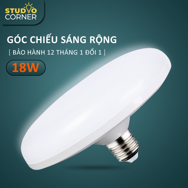 Bóng đèn led tròn hình đĩa bay tiết kiệm điện công suất 18W-24W-36W-50W đuôi E27 ánh sáng trắng không gây chói_DDB