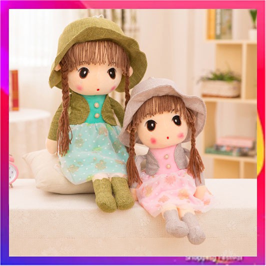 Búp Bê Chibi Nhồi Bông Cao Cấp 45cm - Màu Xanh