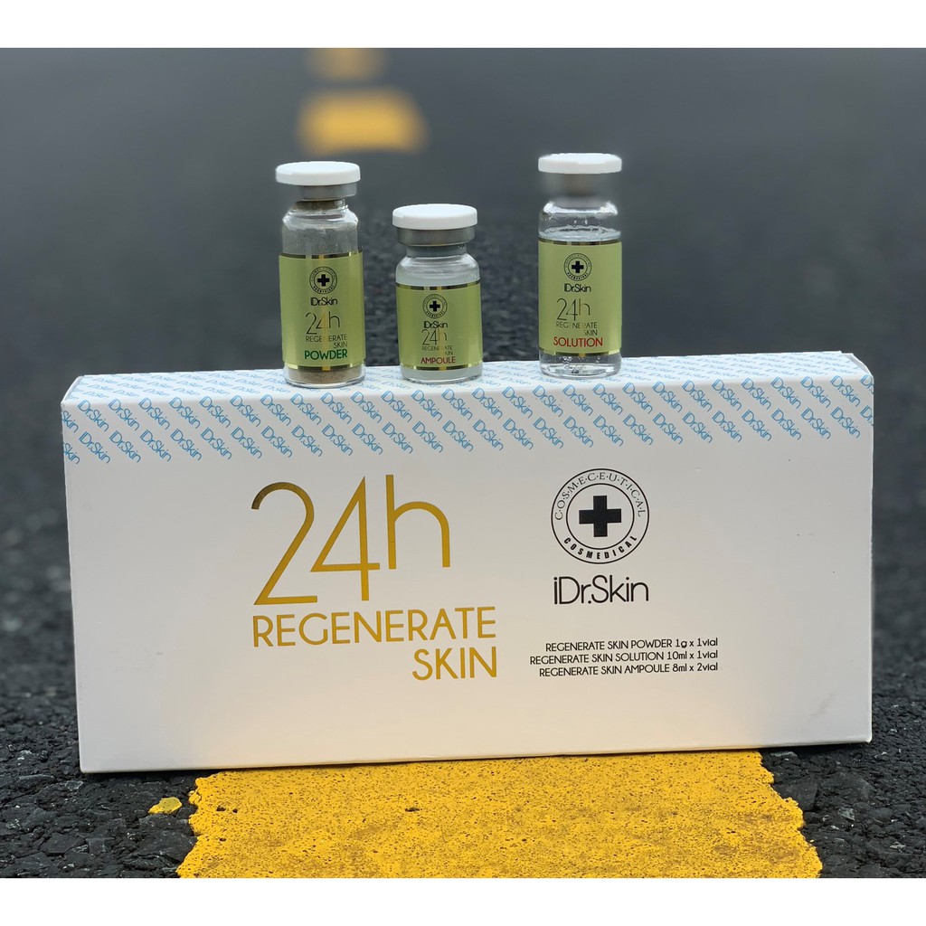 CÔNG NGHỆ TÁI TẠO 24H - IDR.SKIN 24H REGENERATE SKIN (01 cặp tảo silic & 02 lọ tế bào gốc 8ml)