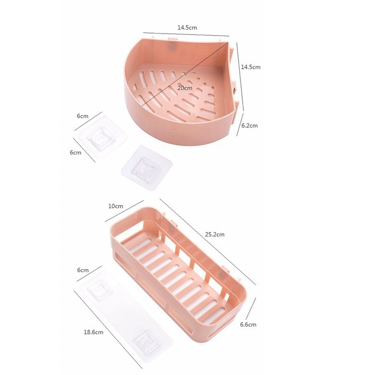 Hỏa tốc Kệ Để Đồ Dán Tường, Kệ Phòng Tắm Đa Năng - Kệ Đựng Gia Vị Tiện Dụng Cho Gia Đình, có 2 loại kệ dán