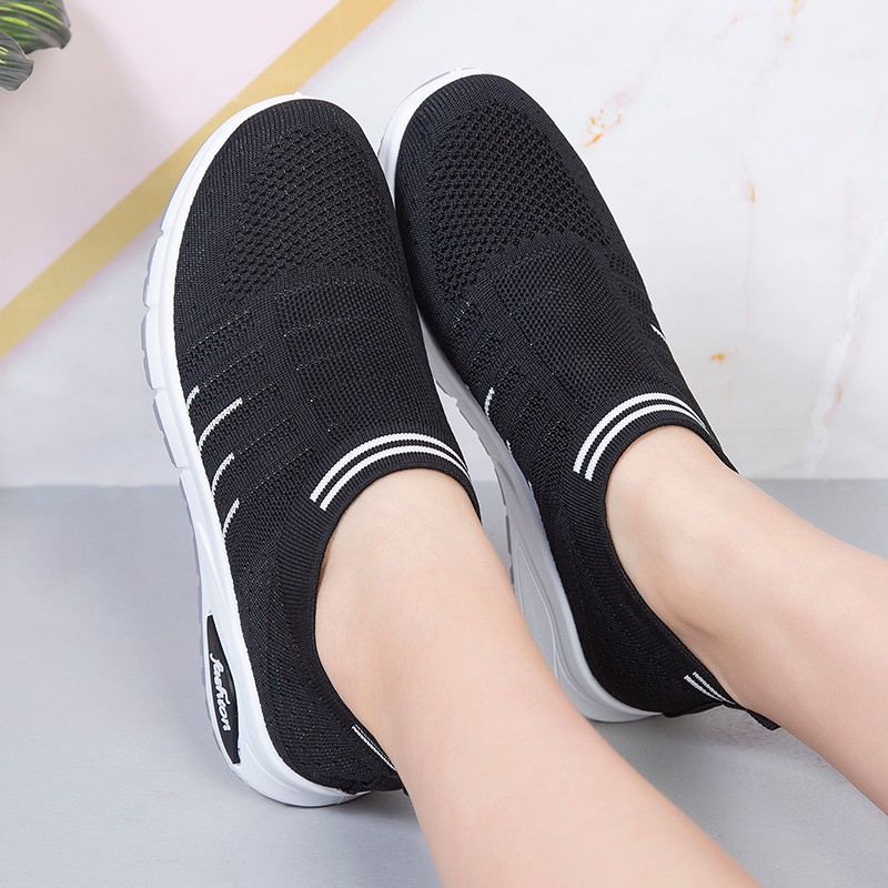 giày chạy bộ nữ, giày lười nữ cao cấp chất liệu vải mềm đế cao su đúc nên rất nhẹ và êm chân (Sz36-41) L04 DOZIMAX
