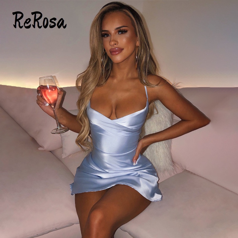Đầm hai dây đan chéo Rerosa thời trang cho nữ
