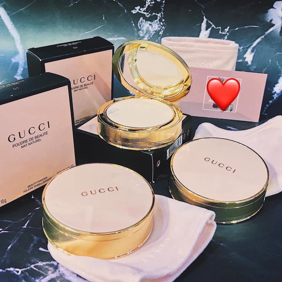 Phấn Phủ Gucci Dạng Nén Kiềm Dầu Siêu Tốt - Phấn Gucci Poudre De Beaute Mat Naturel