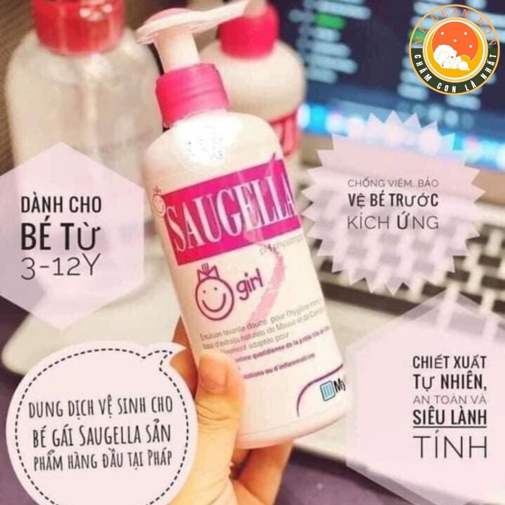 Dung dịch vệ sinh  Saugella 200ml của Pháp cho bé gái từ 3 -12 tuổi