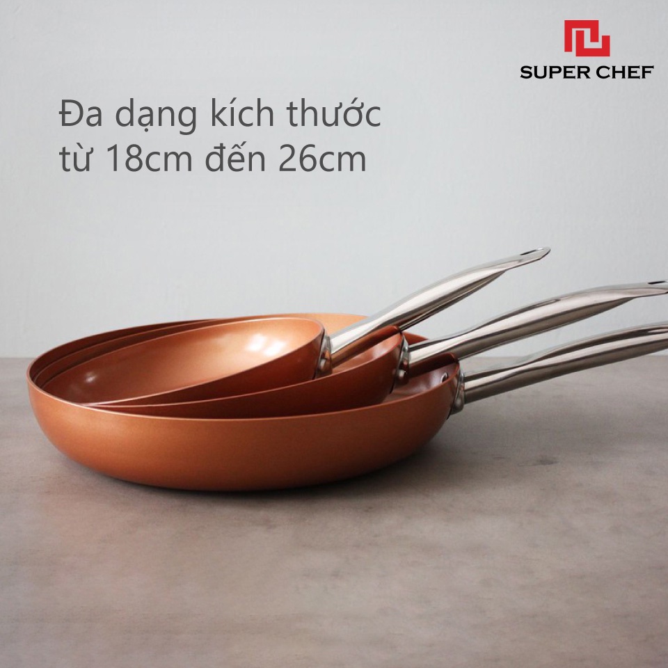 [Mã BMBAU50 giảm 7% đơn 99K] Chảo Chống Dính Ceramic Super Chef Bếp Từ Siêu Bền, An Toàn