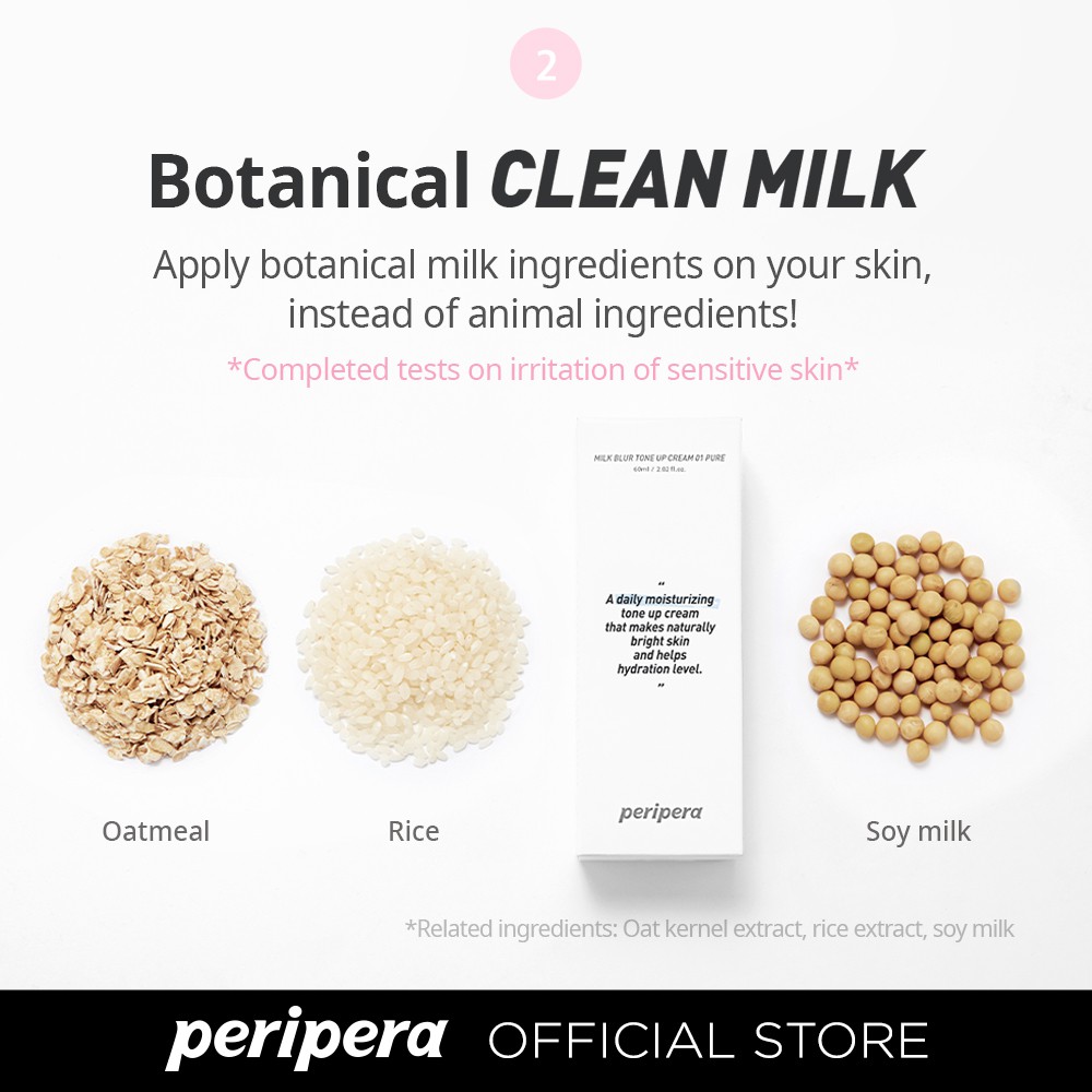 Kem dưỡng da Peripera chứa thành phần sữa nguồn gốc từ thực vật nâng tông màu da 60ml | BigBuy360 - bigbuy360.vn