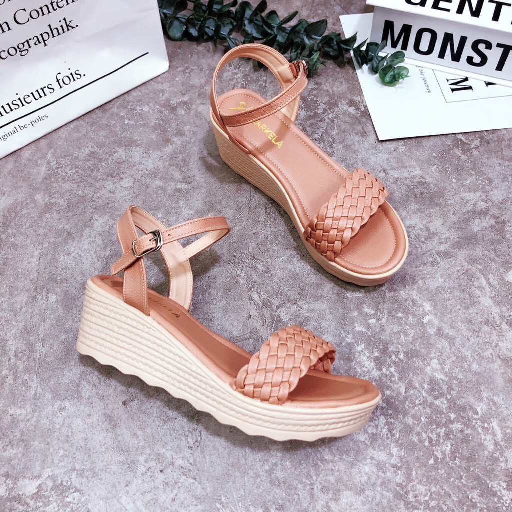 FREE SHIP Sandal bánh mỳ độn đế 4cm hàng siêu nhẹ