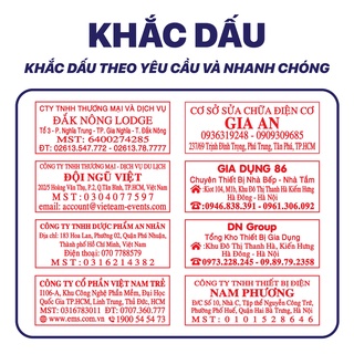Khắc con dấu theo yêu cầu 5 dòng thương hiệu shiny s855, con dấu tdstamp t515 chính hãng