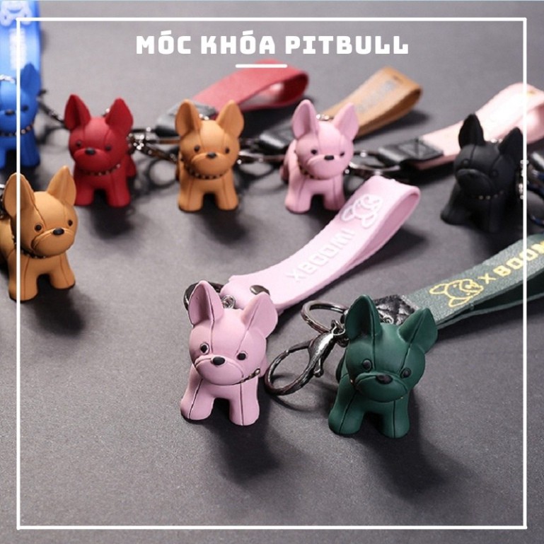 Móc Khóa Chó Bull Nhũ vàng Cực Ngầu - Móc Treo Chìa Khóa -mini.caseshop
