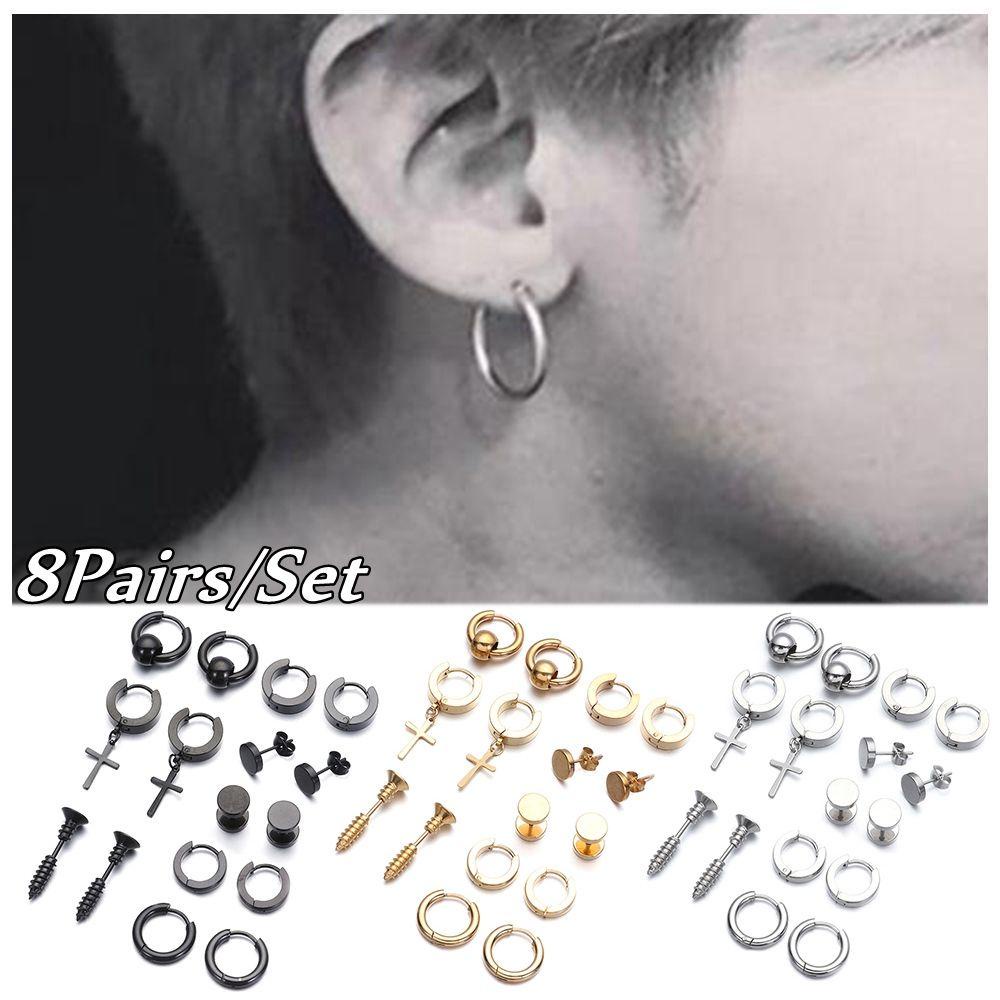 Bộ Khuyên Xỏ Cơ Thể Màu Đen Cá Tính Cho Nam Và Nữ