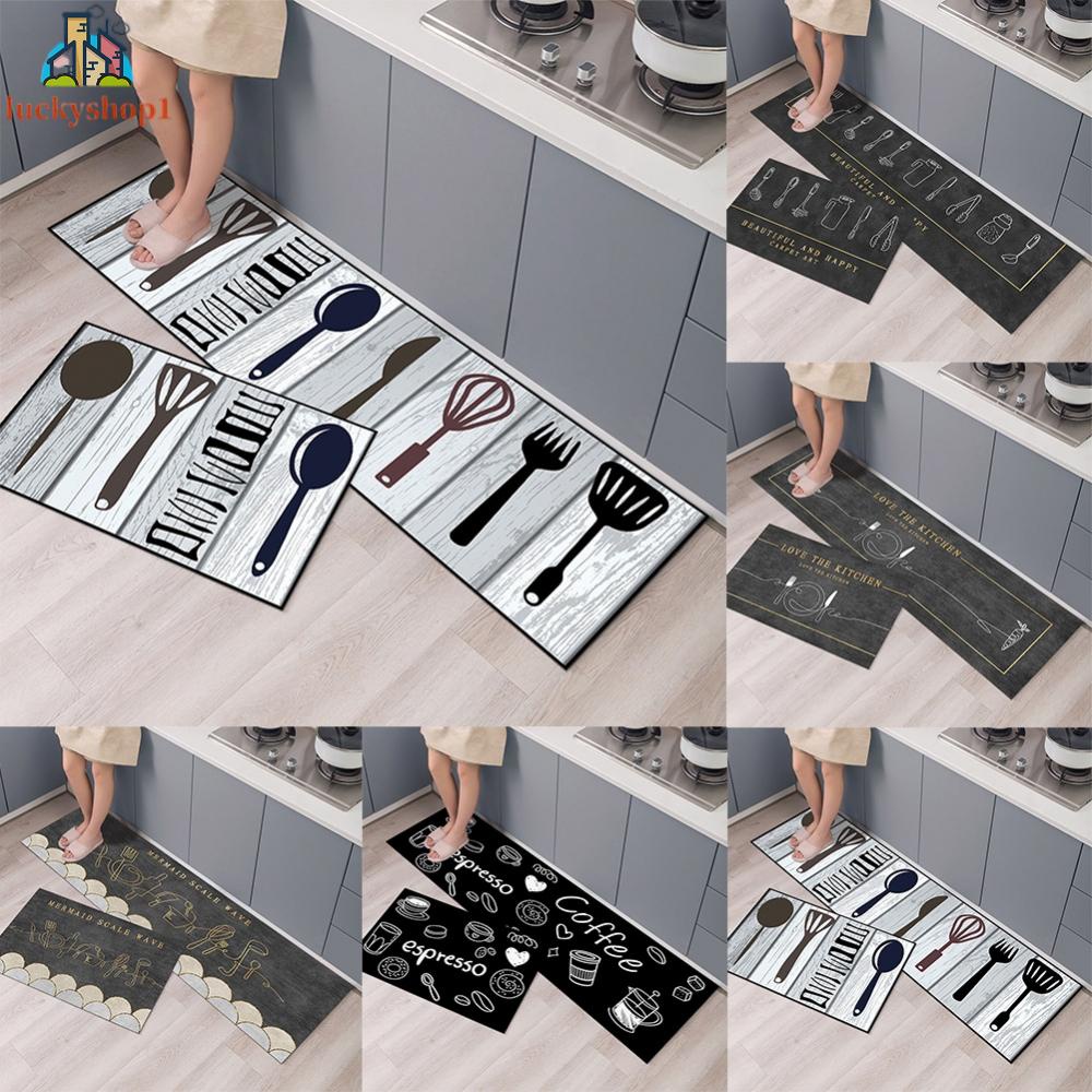 Non-Slip Kitchen Door Carpet Anti-Oil Floor Rug Waterproof Mat Pad Bathroom Home