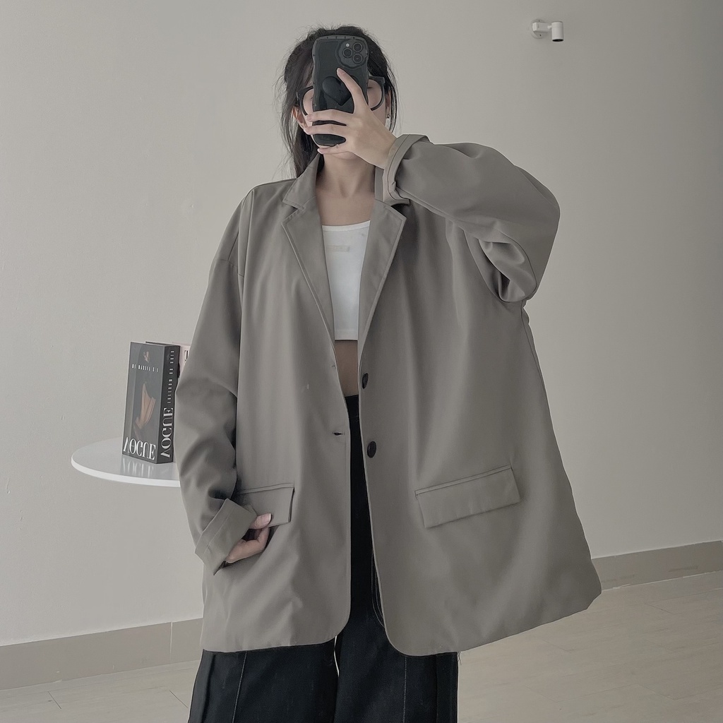Áo Blazer Nữ Hàn Quốc SUNGJAE Blazer Nữ Form Rộng JEM CLOSET Chất Tây Dẻo Dày Style Công Sở Nhiều Màu Dễ Phối 10312
