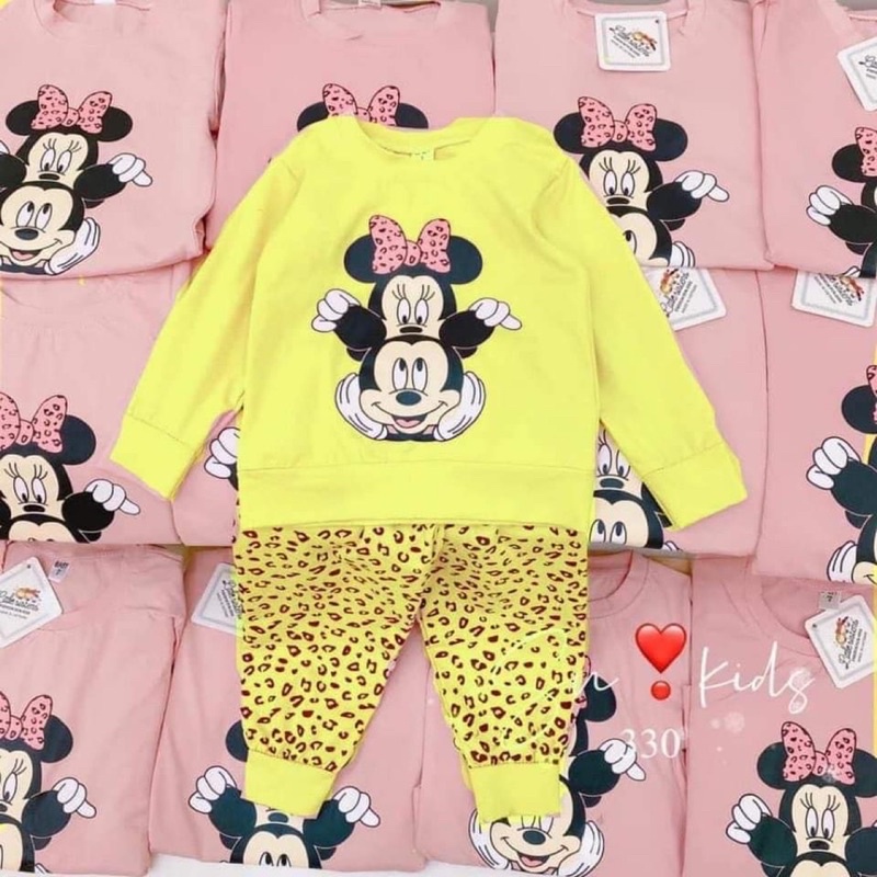 Bộ cotton bé gái 1-7y micky