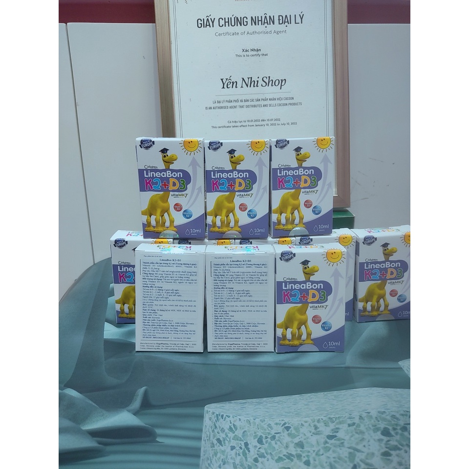 LineaBon D3 K2 Chính hãng Tăng cường hấp thu Canxi Phát triển chiều cao cho bé.