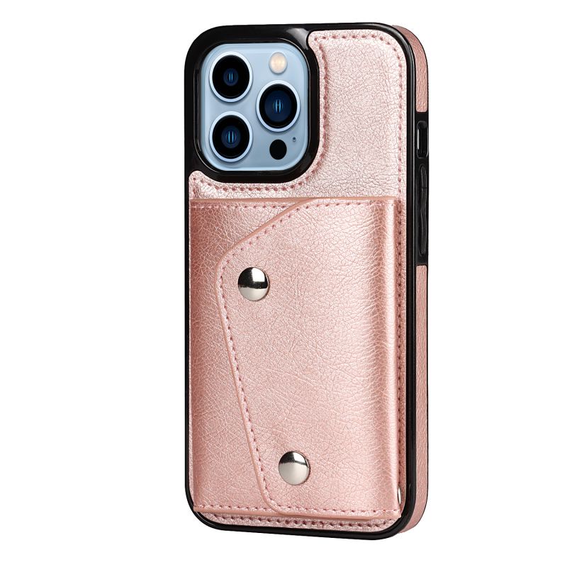 Ốp Điện Thoại Da Kèm Ngăn Đựng Thẻ + Dây Đeo Sang Trọng Cho iPhone 13 ProMax 13 Pro 13 Mini 12 ProMax 12 13 12 Pro 12 Mini 11 ProMax