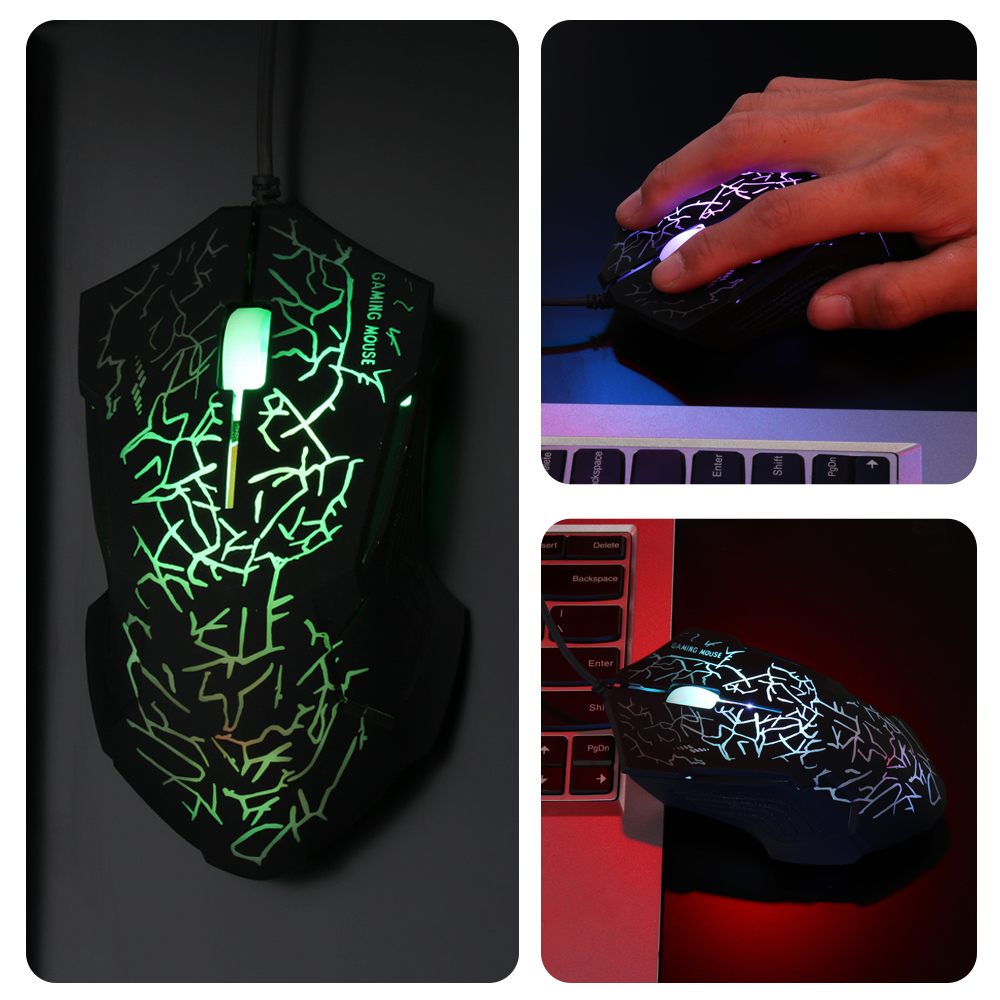 Chuột Chơi Game Có Đèn Led Nhiều Màu 1000 Dpi Rgb