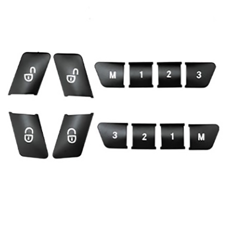 Bộ 12 Miếng Dán Trang Trí Nút Công Tắc Cửa Xe Hơi Mercedes Benz a B C E Class CLA GLA GLE GL GLS ML