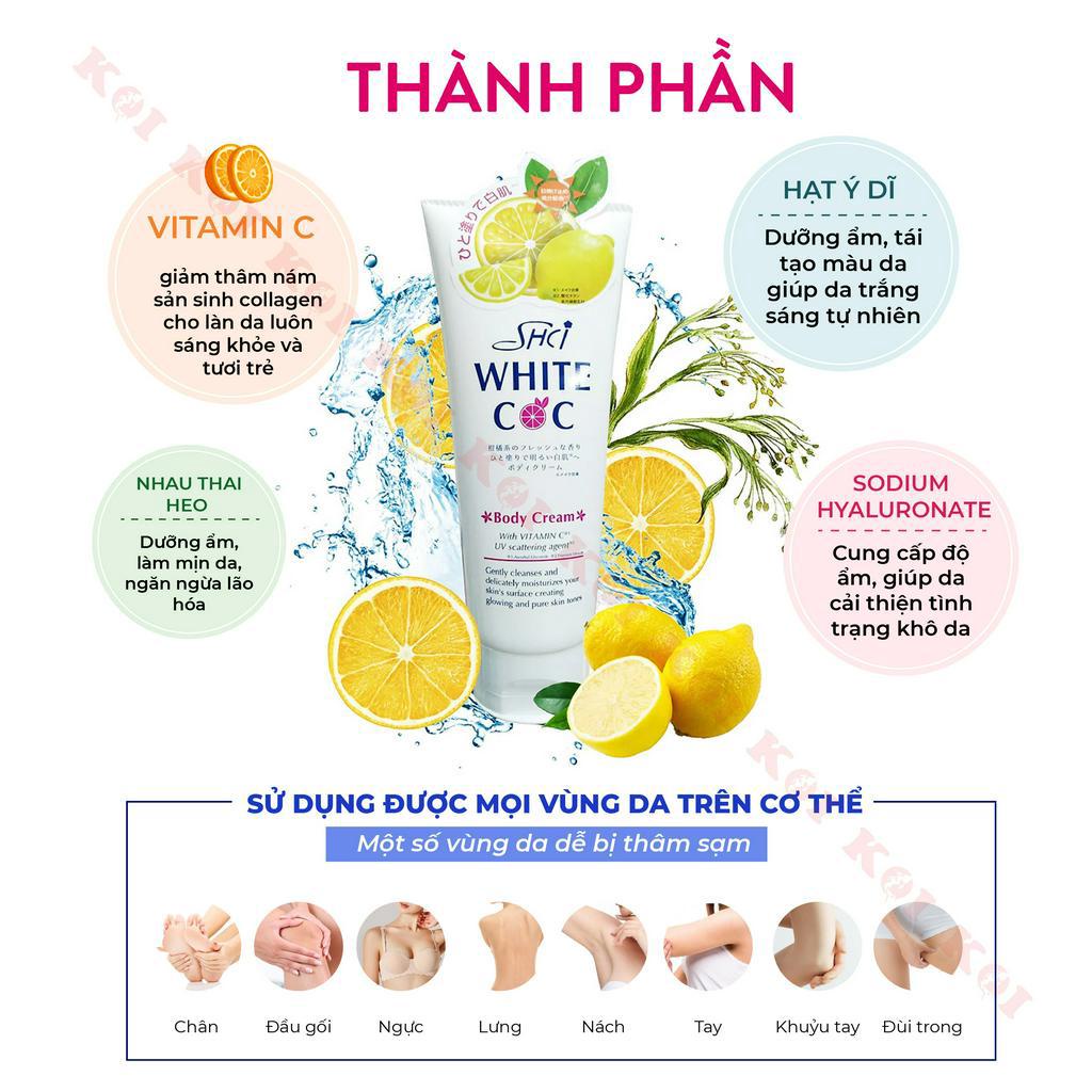 Kem dưỡng thể trắng da SHC White cc 180g