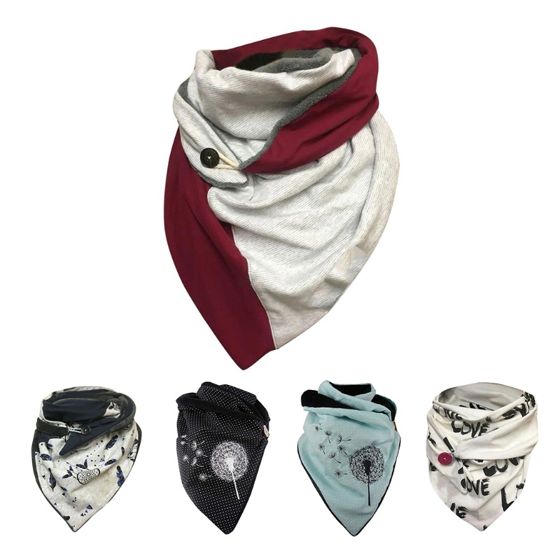 Khăn choàng cổ bằng vải giả lông cừu dày dặn giữ ấm mùa đông in họa tiết hoa bồ công anh màu sắc tương phản cho nam và nữ
 | BigBuy360 - bigbuy360.vn