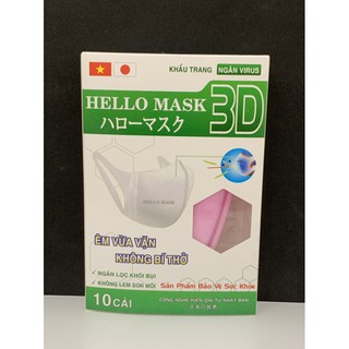 KHẨU TRANG 3D HELLO MASK (HỘP 10 CÁI)