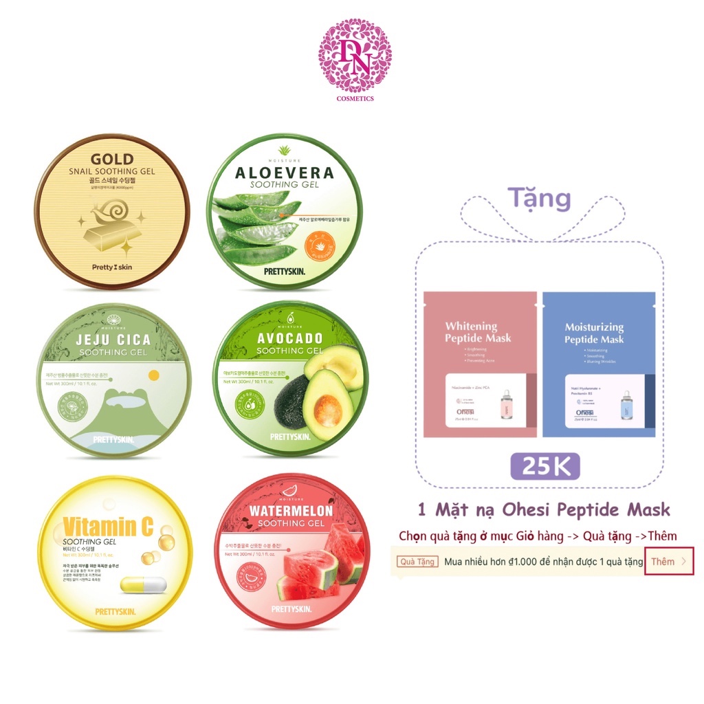 Gel dưỡng đa năng Pretty Skin Jeju Cica Soothing Gel 300g