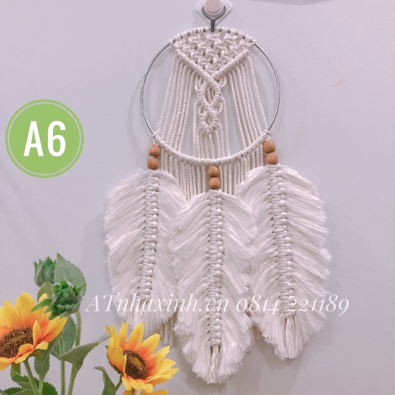 Dreamcatcher macrame lưới bắt giấc mơ trang trí nhà cải tạo nội thất treo tường