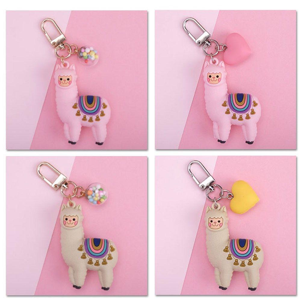 Móc Khóa Hình Lạc Đà Alpaca Hoạt Hình Dễ Thương