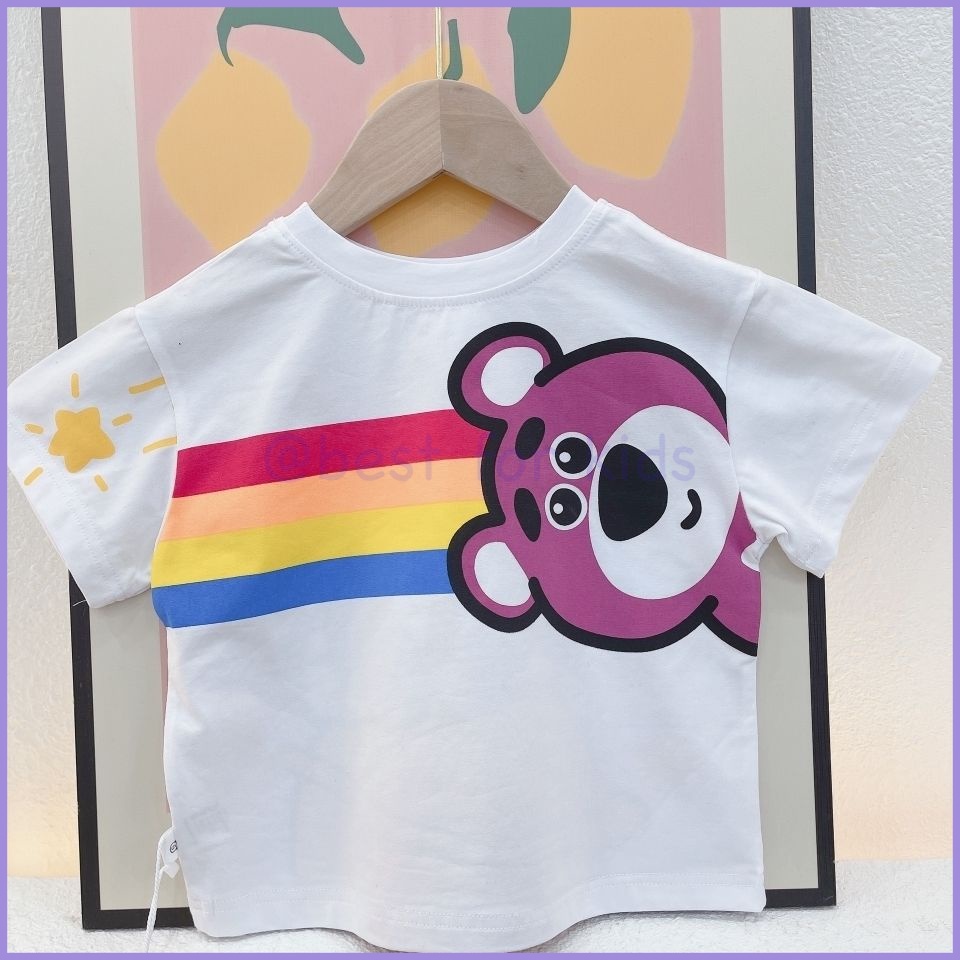 Áo Thun Tay Ngắn In Họa Tiết Hoạt Hình Dễ Thương Thời Trang Mùa Hè Cho Bé Trai Và Gái